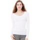 Bella + Canvas Long Sleeve Sheer Rib Longer Length V-Neck T-Shirt (woman)