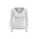 Bella + Canvas Long Sleeve Sheer Rib Longer Length V-Neck T-Shirt (woman)